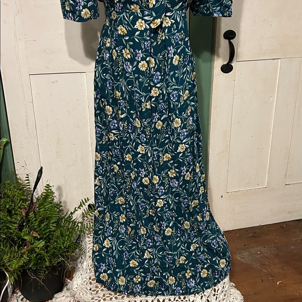 Ex Cnd Vintage Take Nine Dress Maternity Cottagecore Grandma Y2k Floral Romantic View 3